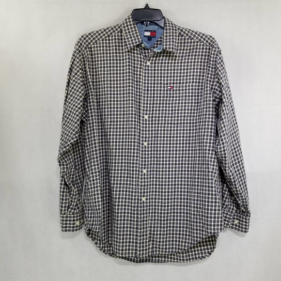 Tommy Hilfiger Other - Tommy Hilfiger Men's Shirt Medium Blue Plaid Check  Long Sleeve